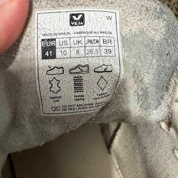 Veja V-10 Sneakers in white with metallic pink size women’s 10 - Picture 9 of 10